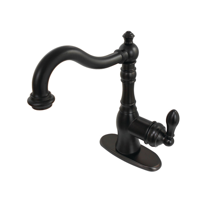 American Classic FSY7705ACL Single-Handle 1-or-3 Hole Deck Mount 4-Inch Centerset Bathroom Faucet with Push-Up Pop-Up, Oil Rubbed Bronze
