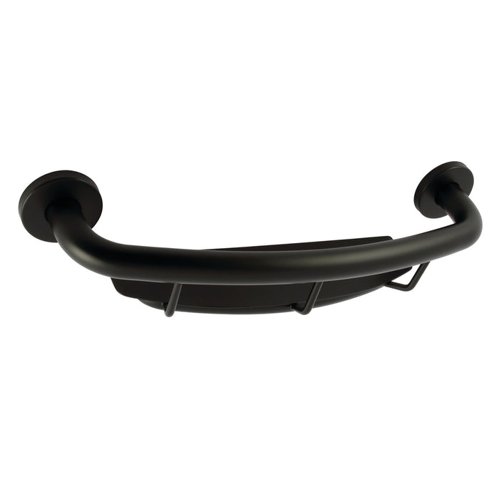 Meridian Thrive In Place GBS1854CS0 18-Inch Stainless Steel Grab Bar with Shelf, Matte Black