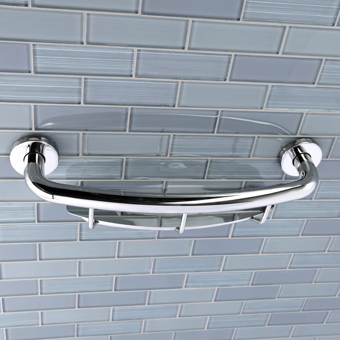 Kingston Sona GBS1854CS1 - Meridian 18-Inch x 1-1/4-Inch O.D. Stainless Steel Grab Bar with Shelf, Polished Chrome