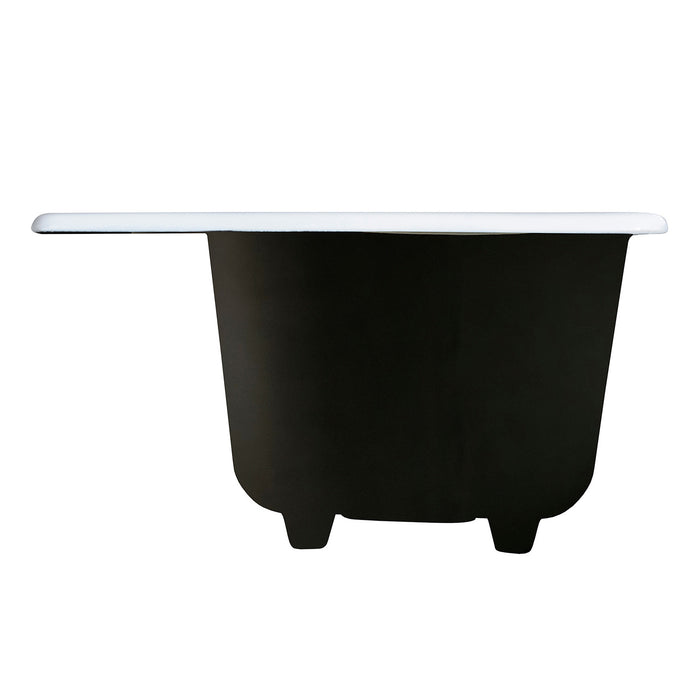 Towne GCKTS15158 15-Inch Cast Iron Self-Rimming Single Bowl Drop-In Kitchen Sink (1 Hole), White