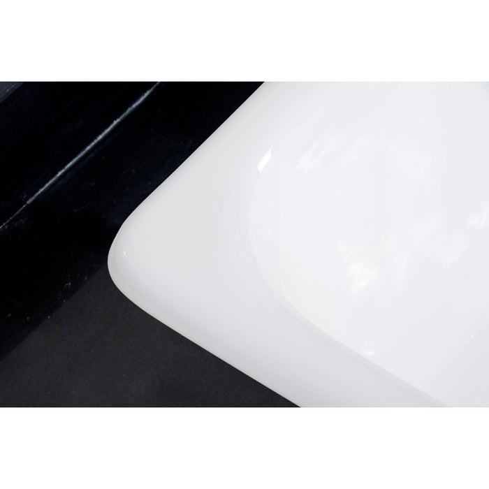 Towne GCKTS362211 36-Inch Cast Iron Self-Rimming Single Bowl Drop-In Kitchen Sink (4-Hole), White