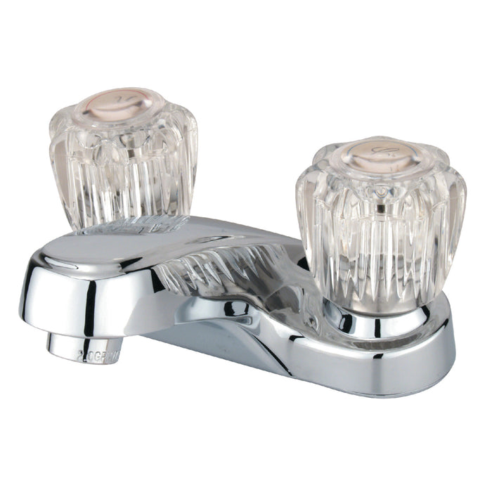 Kingston Tulare GKB161LP - Americana Double-Handle 3-Hole Deck Mount 4-Inch Centerset Bathroom Faucet, Polished Chrome