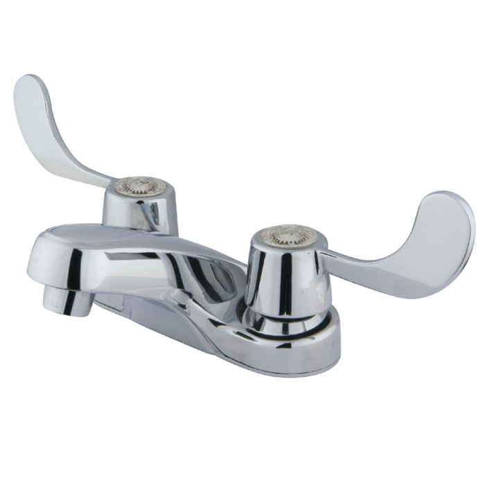 Kingston Tulare GKB181LP - Vista Double-Handle 3-Hole Deck Mount 4-Inch Centerset Bathroom Faucet, Polished Chrome