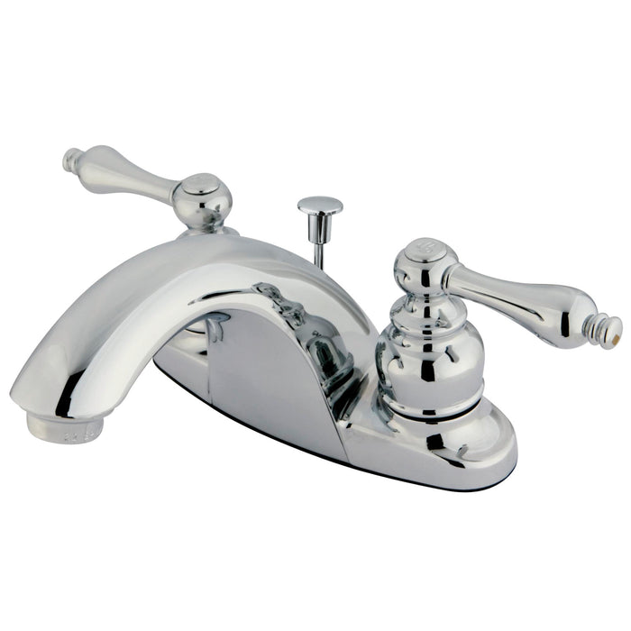 Kingston Heirloom GKB7641AL - English Country Double-Handle 3-Hole Deck Mount 4-Inch Centerset Bathroom Faucet with Pop-Up Drain, Polished Chrome
