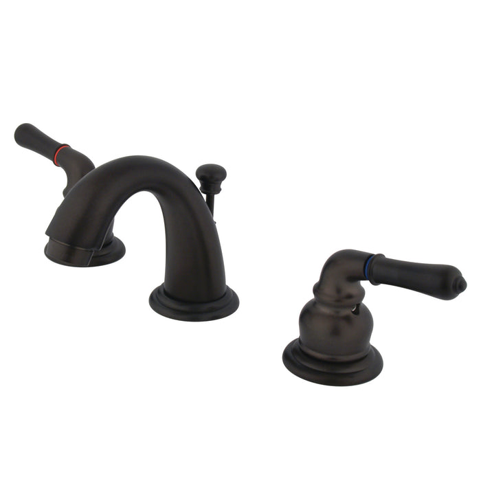 Kingston Tulare GKB915 - Magellan Two-Handle 3-Hole Deck Mount Widespread Bathroom Faucet with Pop-Up Drain, Oil Rubbed Bronze