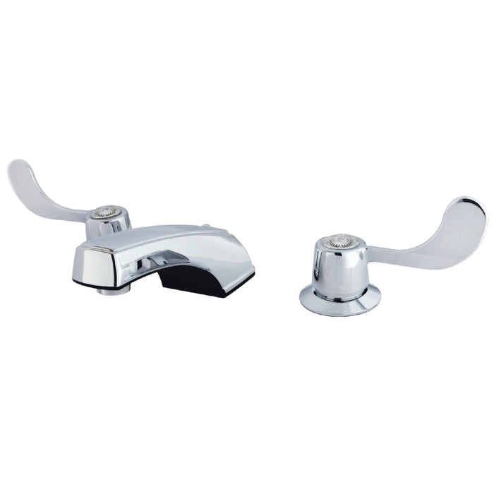 Vista GKB931G Two-Handle 3-Hole Deck Mount Widespread Bathroom Faucet with Grid Strainer, Polished Chrome
