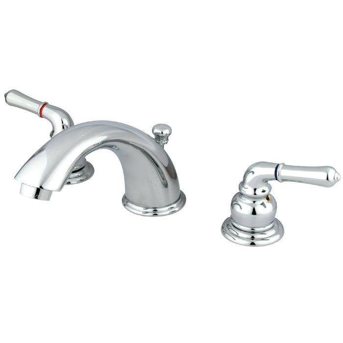 Magellan GKB961 Two-Handle 3-Hole Deck Mount Widespread Bathroom Faucet with Plastic Pop-Up, Polished Chrome