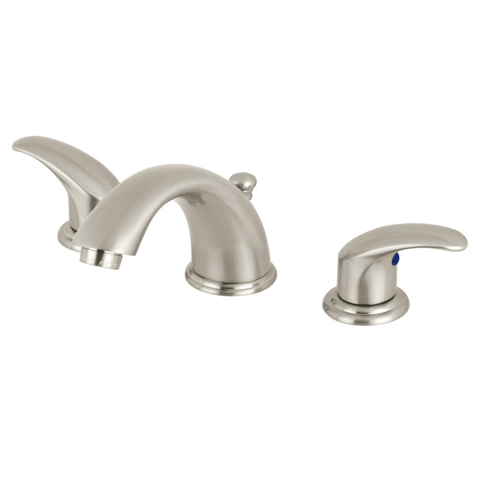 Legacy GKB968LL Two-Handle 3-Hole Deck Mount Widespread Bathroom Faucet with Plastic Pop-Up, Brushed Nickel