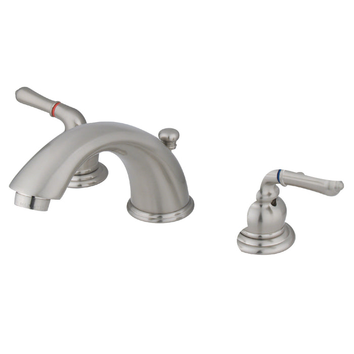 Magellan GKB968 Two-Handle 3-Hole Deck Mount Widespread Bathroom Faucet with Plastic Pop-Up, Brushed Nickel