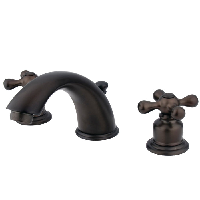Victorian GKB975X Two-Handle 3-Hole Deck Mount Widespread Bathroom Faucet with Plastic Pop-Up, Oil Rubbed Bronze