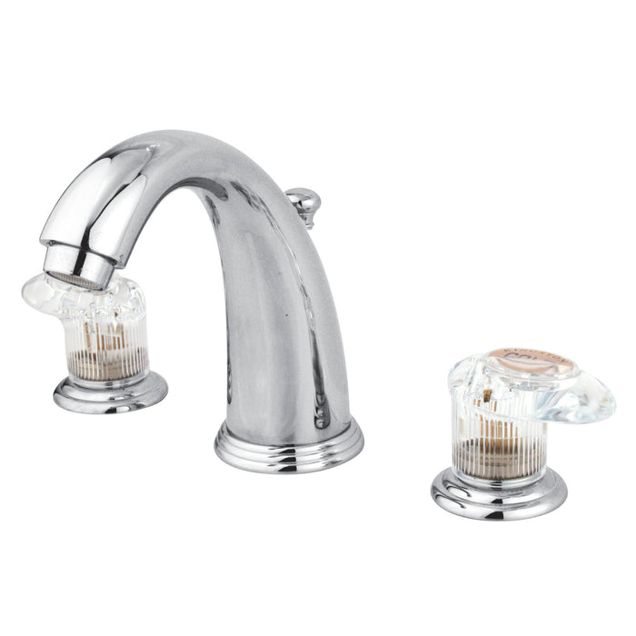 Victorian GKB981ALL Two-Handle 3-Hole Deck Mount Widespread Bathroom Faucet with Plastic Pop-Up, Polished Chrome