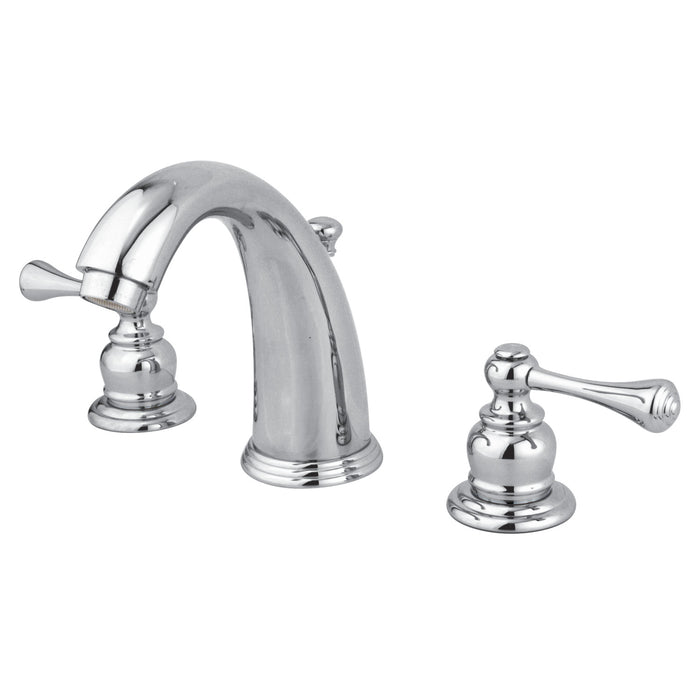 Vintage GKB981BL Two-Handle 3-Hole Deck Mount Widespread Bathroom Faucet with Plastic Pop-Up, Polished Chrome