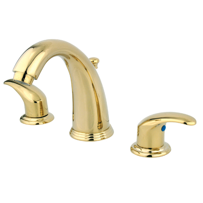 Legacy GKB982LL Two-Handle 3-Hole Deck Mount Widespread Bathroom Faucet with Plastic Pop-Up, Polished Brass