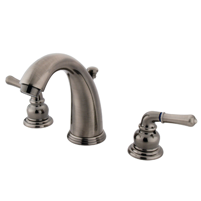 Magellan GKB983 Two-Handle 3-Hole Deck Mount Widespread Bathroom Faucet with Plastic Pop-Up, Black Stainless