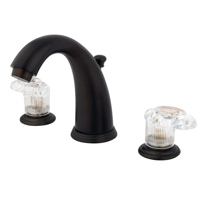 Victorian GKB985ALL Two-Handle 3-Hole Deck Mount Widespread Bathroom Faucet with Plastic Pop-Up, Oil Rubbed Bronze