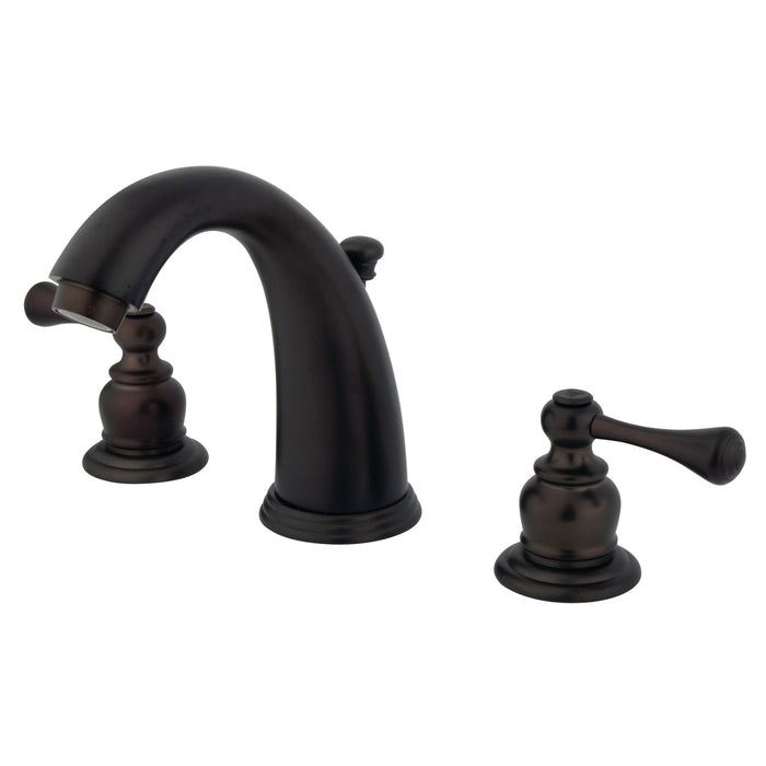 Vintage GKB985BL Two-Handle 3-Hole Deck Mount Widespread Bathroom Faucet with Plastic Pop-Up, Oil Rubbed Bronze