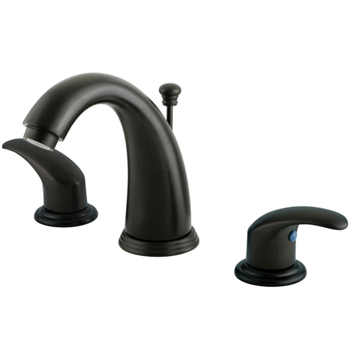 Legacy GKB985LL Two-Handle 3-Hole Deck Mount Widespread Bathroom Faucet with Plastic Pop-Up, Oil Rubbed Bronze