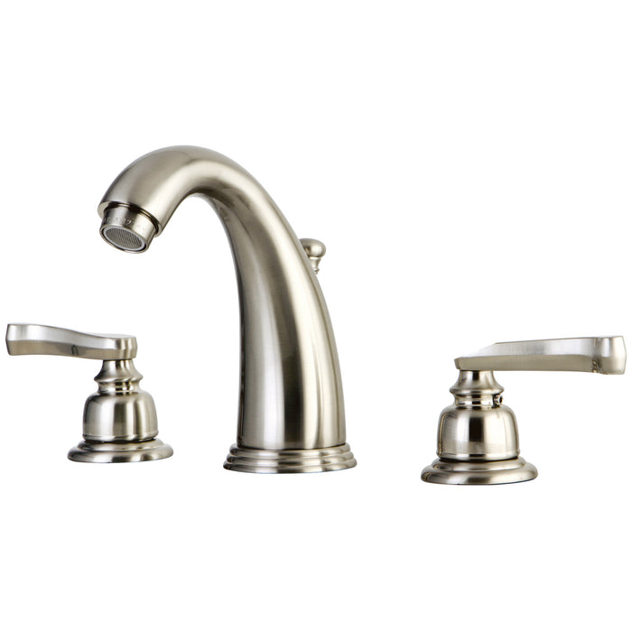 Royale GKB988FL Two-Handle 3-Hole Deck Mount Widespread Bathroom Faucet with Plastic Pop-Up, Brushed Nickel