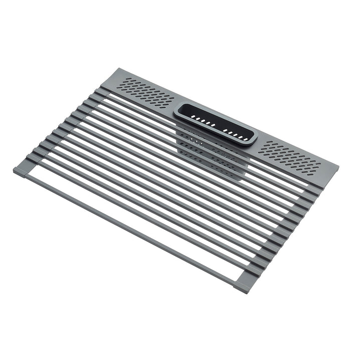 Kingston Sona GKKA33229 - Miranda 33-Inch Solid Surface White Stone Apron-Front Single Bowl Farmhouse Kitchen Sink with 6-Piece Kitchen Accessory Set, Glossy White