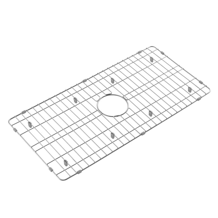 Kingston Sona GKKA33229 - Miranda 33-Inch Solid Surface White Stone Apron-Front Single Bowl Farmhouse Kitchen Sink with 6-Piece Kitchen Accessory Set, Glossy White