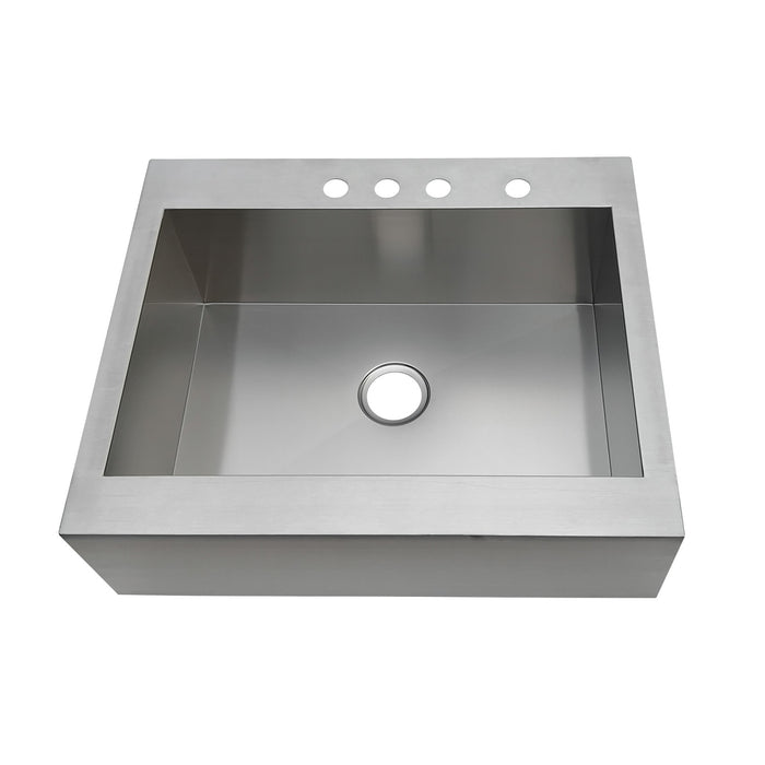 Kingston Sona GKTSF302494 - Edinburg 30-Inch Stainless Steel Apron-Front Single Bowl Farmhouse Kitchen Sink, Brushed Stainless Steel