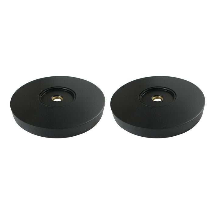 Kingston Sona GLDRF814120 - Silver Sage 1-1/4-Inch Brass Grab Bar Flange (1 Pair), Matte Black
