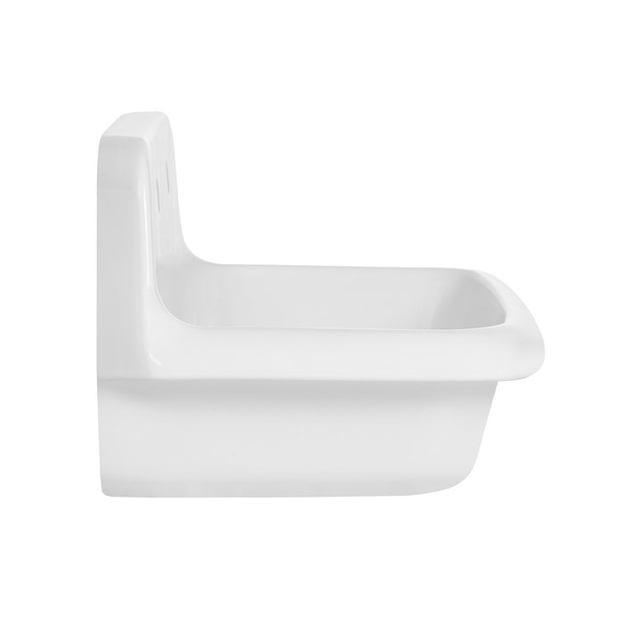 Doriteal GPLWS241715 24-Inch Ceramic Wall Mount Bathroom Sink (8-Inch, 2 Hole), Glossy White