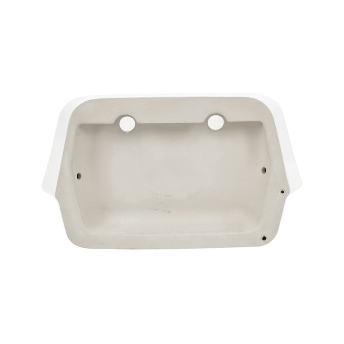 Doriteal GPLWS241715 24-Inch Ceramic Wall Mount Bathroom Sink (8-Inch, 2 Hole), Glossy White