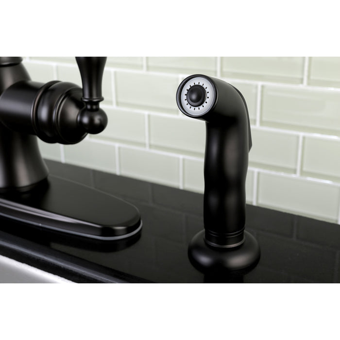American Classic GSY7705ACLSP Single-Handle 2-or-4 Hole Deck Mount Kitchen Faucet with Side Sprayer, Oil Rubbed Bronze