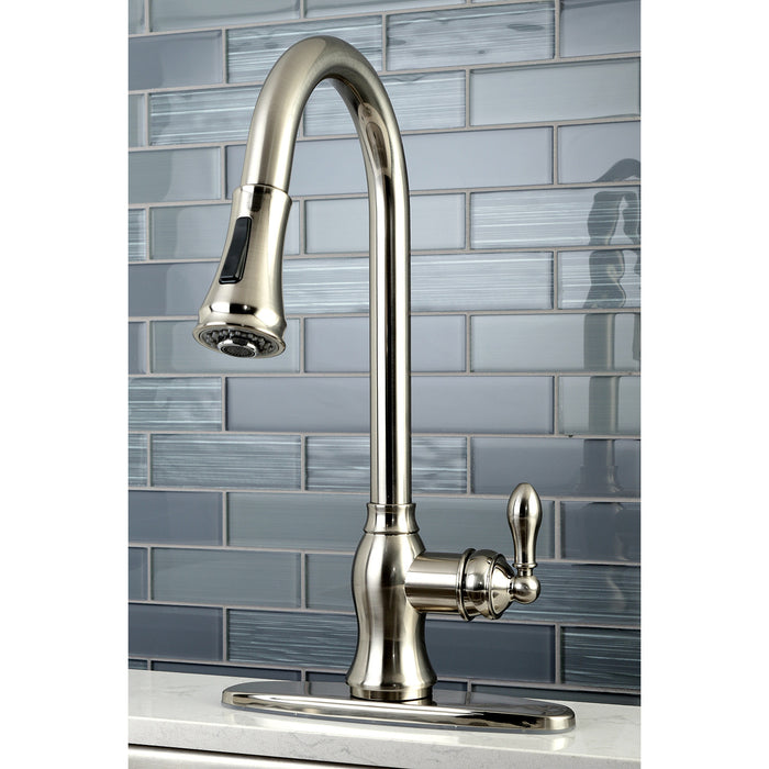 American Classic GSY7778ACL Single-Handle Pull-Down Kitchen Faucet, Brushed Nickel
