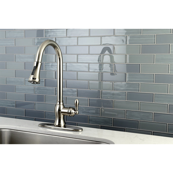 American Classic GSY7778ACL Single-Handle Pull-Down Kitchen Faucet, Brushed Nickel