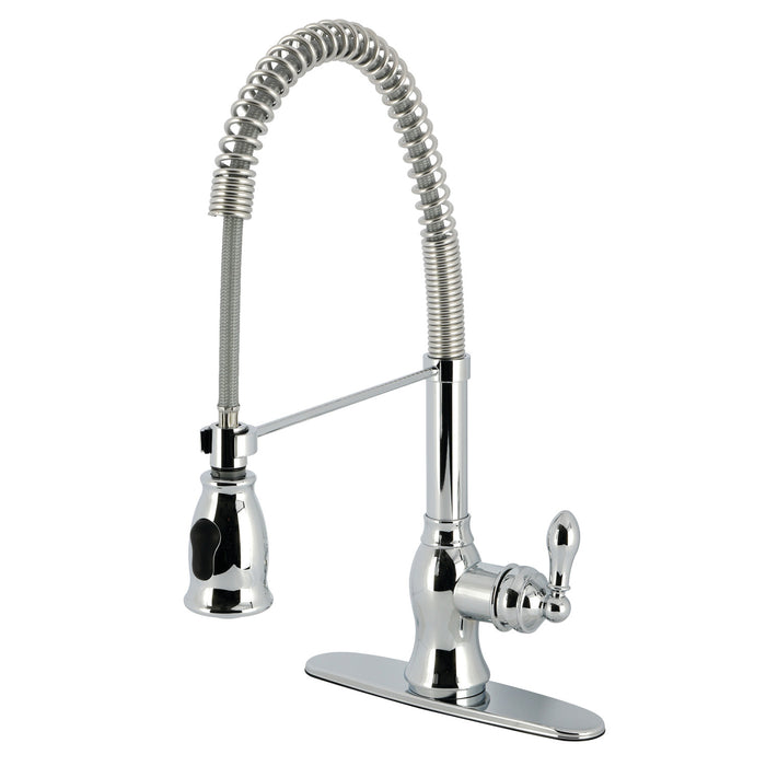American Classic GSY8891ACL Single-Handle 1-or-3 Hole Deck Mount Pre-Rinse Kitchen Faucet, Polished Chrome