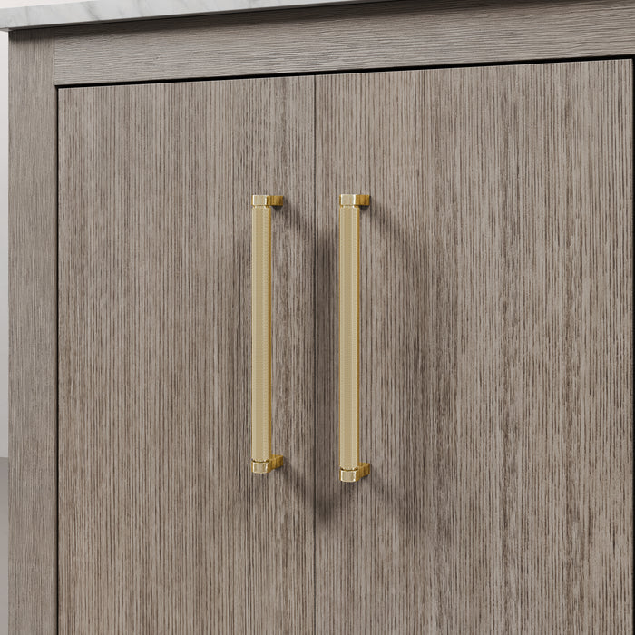 Kingston Hugo HU60CW06GK - 60 in. x 22 in. Bathroom Vanity Marble Top and White Basin, Grey Oak