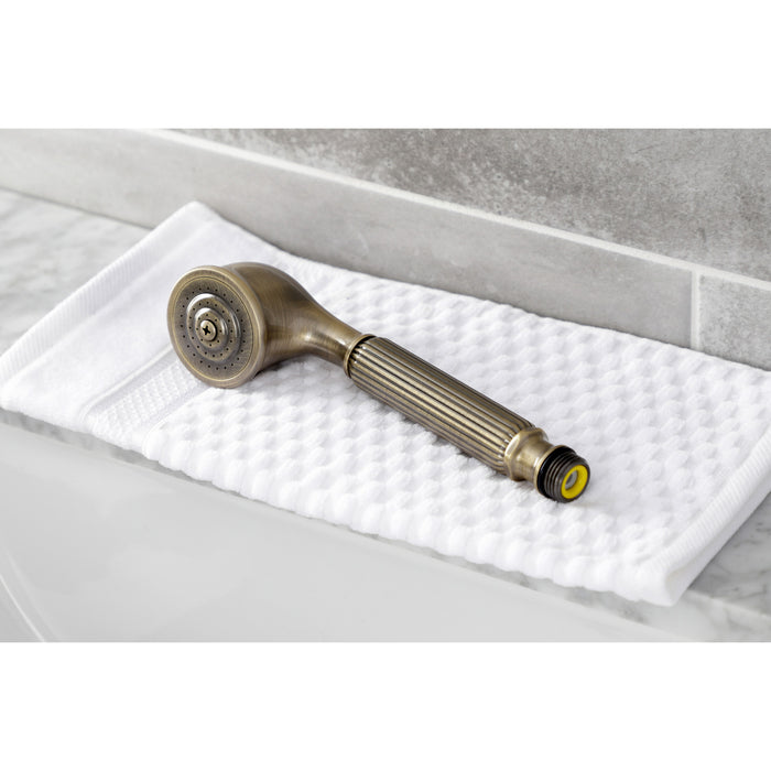 Kingston Heirloom K103A3 - Restoration Single Function Round Hand Shower, Antique Brass