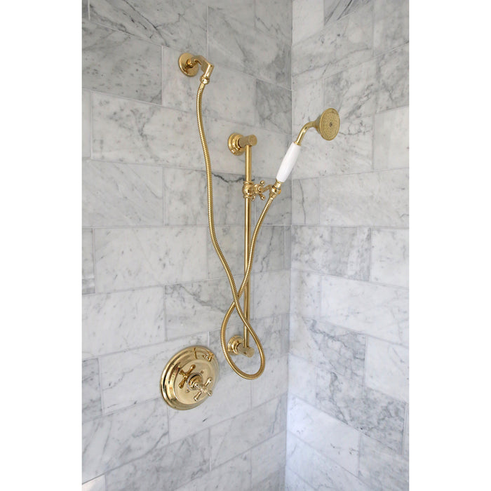 Kingston Heirloom K105A2 - Victorian Single Function Round Hand Shower, Polished Brass