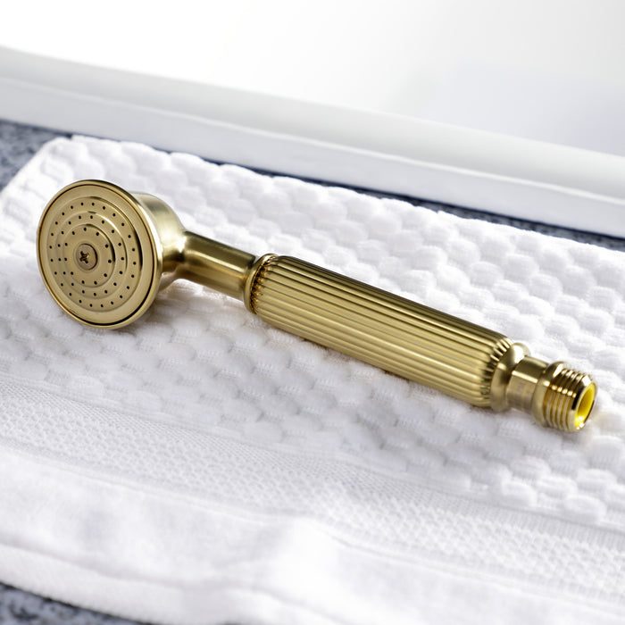 Kingston Heirloom K107A7 - Vintage Single Function Round Hand Shower, Brushed Brass