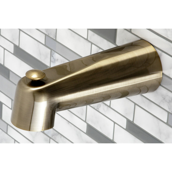 Kingston Shower Scape K1089A3 7-Inch Zinc Tub Faucet Spout with Diverter, Antique Brass