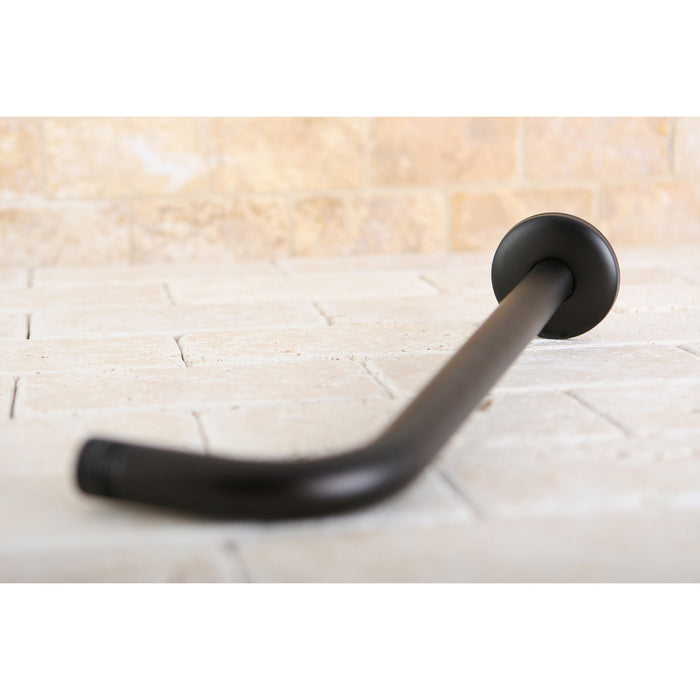 Kingston Claremont K112A5 12-Inch J-Shaped Rain Drop Shower Arm with Round Flange, Oil Rubbed Bronze