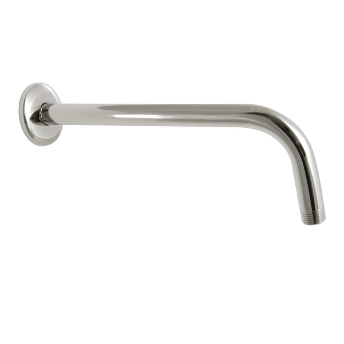 Kingston Claremont K112A6 12-Inch J-Shaped Rain Drop Shower Arm with Round Flange, Polished Nickel