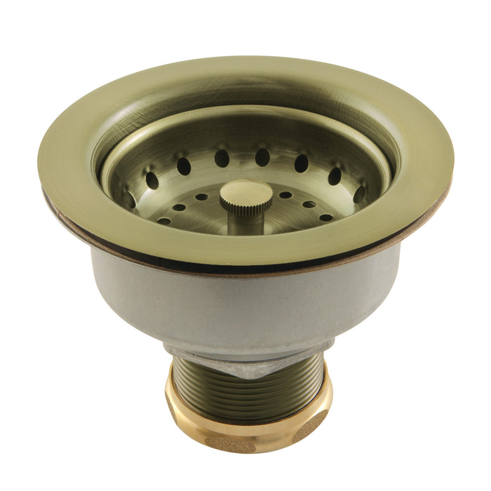 Kingston Tacoma K112AB 3-1/2 Inch Kitchen Sink Basket Strainer Only, Antique Brass
