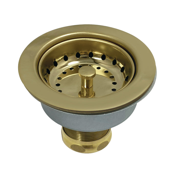 Kingston Tacoma K112PB 3-1/2 Inch Kitchen Sink Basket Strainer Only, Polished Brass