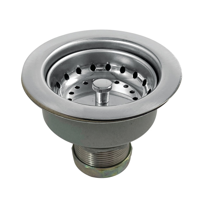 Kingston Tacoma K112 3-1/2-Inch Kitchen Sink Basket Strainer, Brushed Stainless Steel