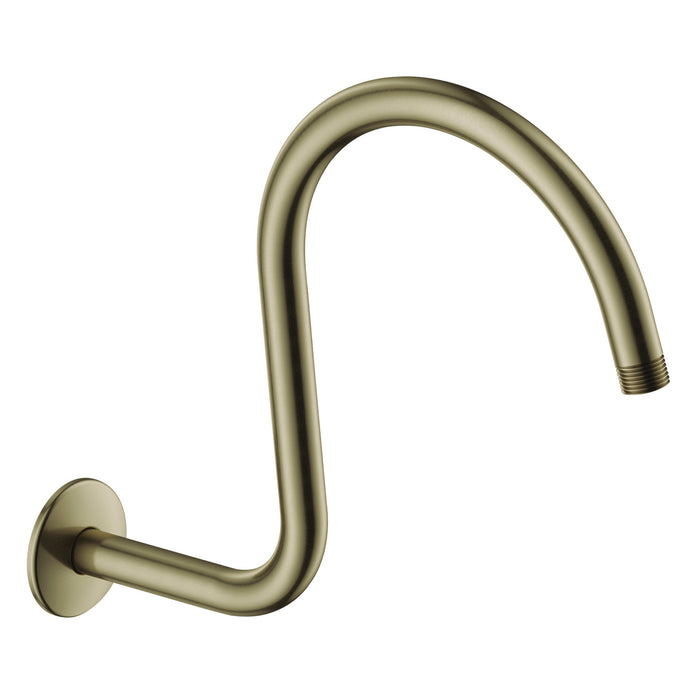 Kingston Restoration K114C3 14-Inch Shower Arm with Round Flange, Antique Brass