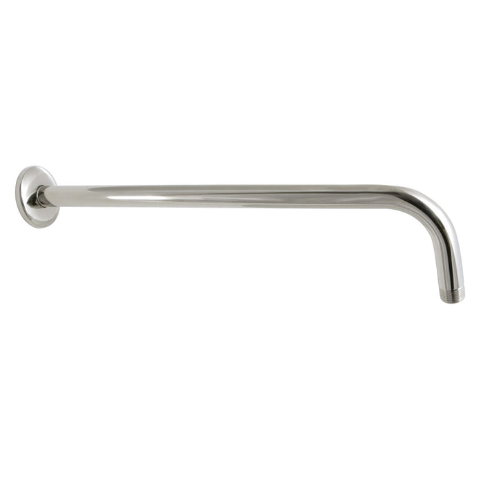 Kingston Claremont K117A6 17-Inch J-Shaped Rain Drop Shower Arm with Round Flange, Polished Nickel