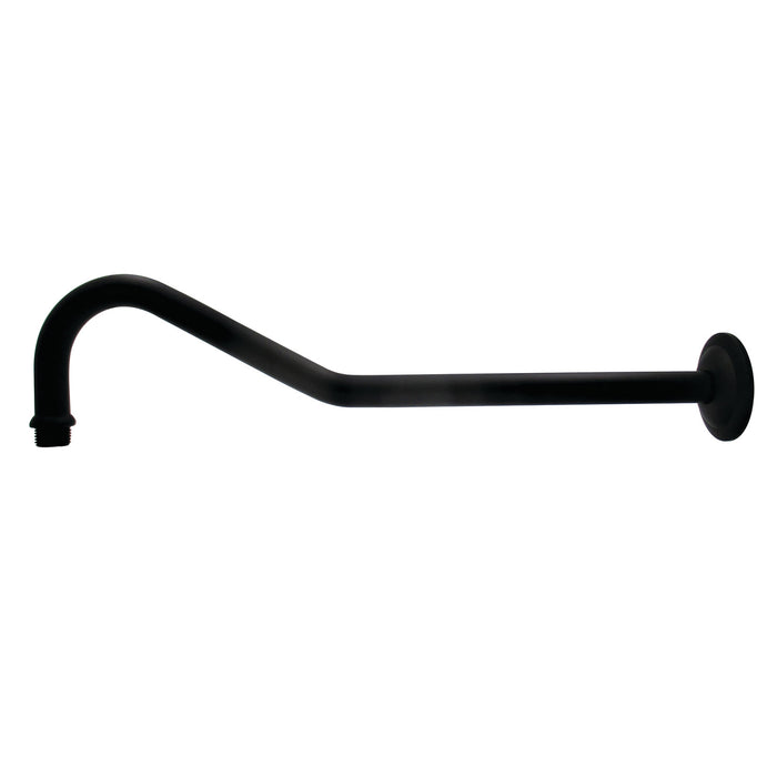 Kingston Restoration K117C0 17-Inch Rain Drop Shower Arm with Round Flange, Matte Black