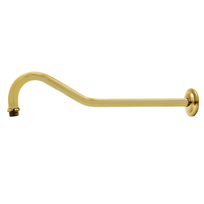 Kingston Restoration K117C2 17-Inch Rain Drop Shower Arm with Round Flange, Polished Brass
