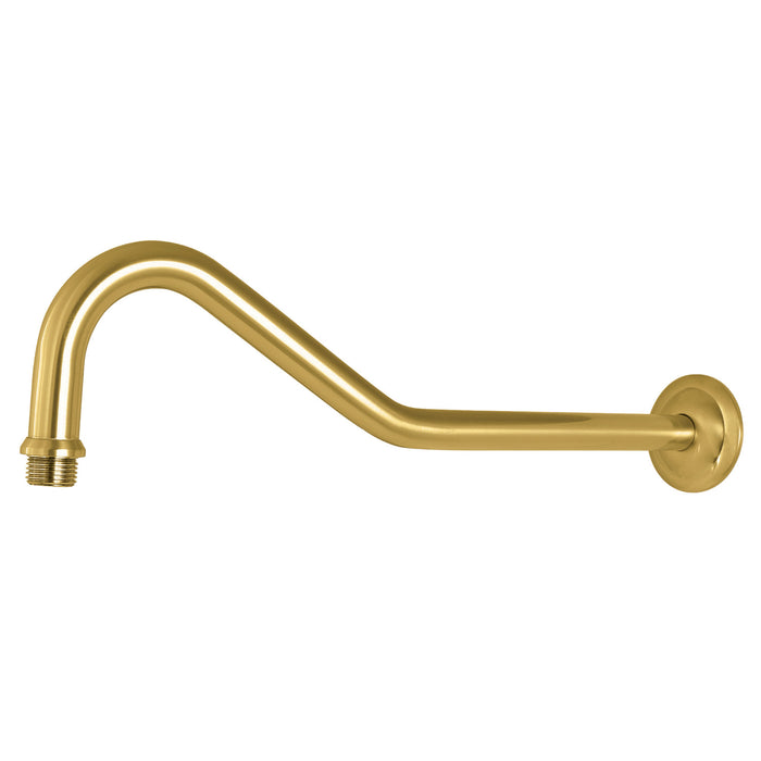 Kingston Restoration K117C7 17-Inch Rain Drop Shower Arm with Round Flange, Brushed Brass