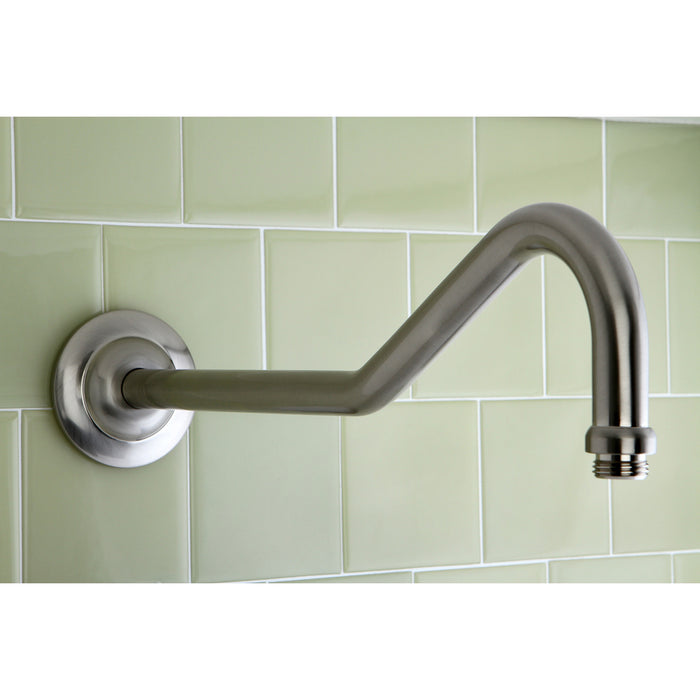 Restoration K117C8 17-Inch Rain Drop Shower Arm with Round Flange, Brushed Nickel