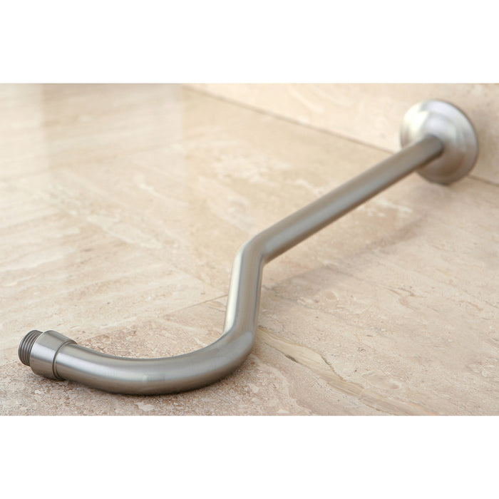 Restoration K117C8 17-Inch Rain Drop Shower Arm with Round Flange, Brushed Nickel