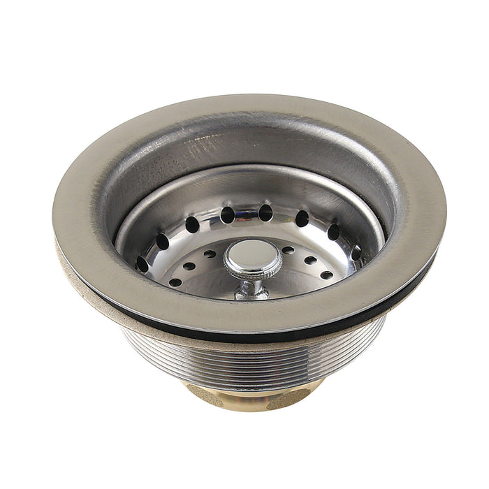 Kingston Fresno K121B 3-1/2-Inch Kitchen Sink Basket Strainer, Brushed Stainless Steel